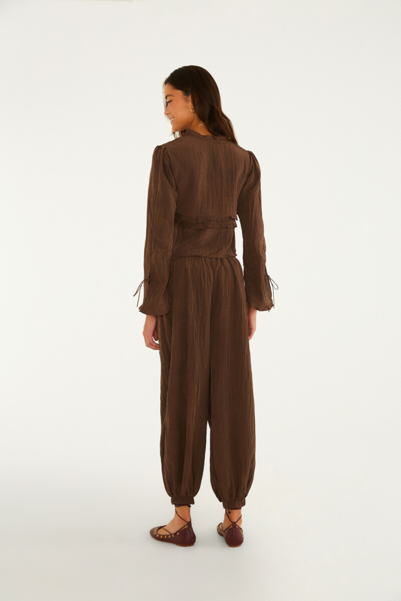 PANTALON BABUCHA Marron