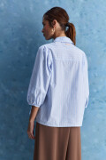 CAMISA ALONDRA Blanco/Celeste