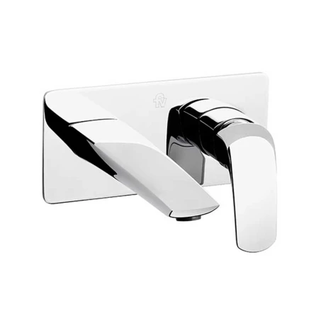 Griferia De Lavatorio Pared Linea Epuyen Fv Monocomando Sin Desague Cromo 000