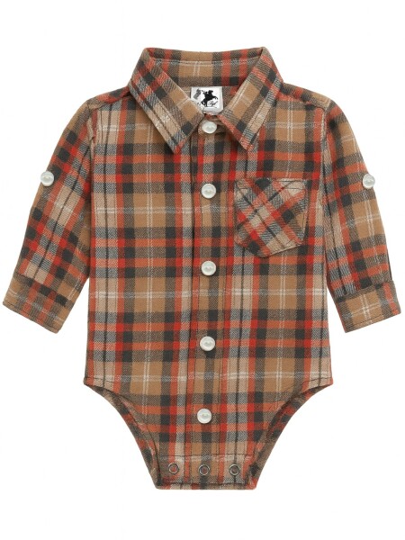 Camisa Body Viyela ROJO Y MARRON