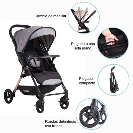 Coche Bebesit City Manillar Reversible GRIS