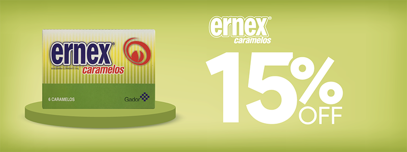Ernex 15% off