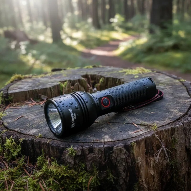 Linterna Táctica Led Recargable Con Dimmer negro