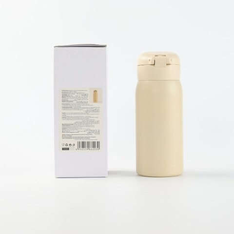 BOTELLA DE AGUA TÉRMICA SERIE MACARON CON TAPA ABATIBLE (350 ML/BEIGE) BOTELLA DE AGUA TÉRMICA SERIE MACARON CON TAPA ABATIBLE (350 ML/BEIGE)