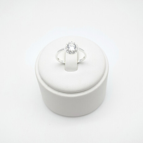 Anillo de Plata 925 Cintillo con Circonias Ancho 1.30 mm