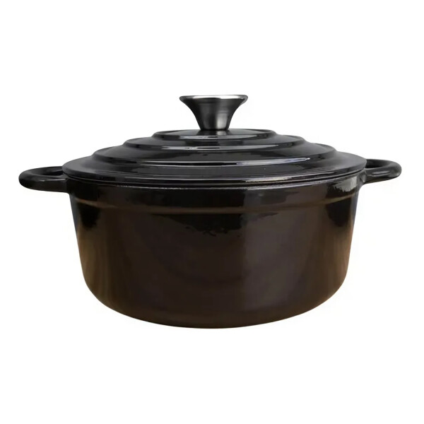 Juego Ollas Hierro Fundido Esmaltado 7 Piezas NEGRO