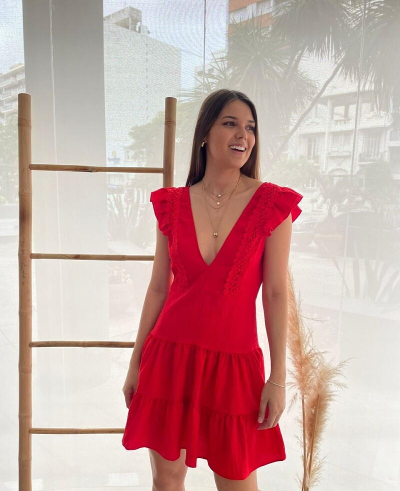 Vestido Muna rojo