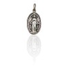 Dije Medalla Virgen Milagrosa-Plata 925 quemada-Sin piedra-CP3016 Sinpiedra