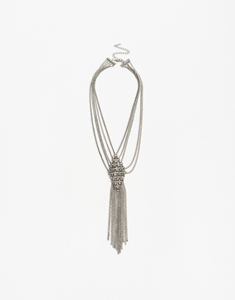 Collares Largos Metal Collares Largos Mesh - Plateado Antique Silver