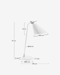 Lámpara de mesa Tipir de acero con acabado blanco blanco