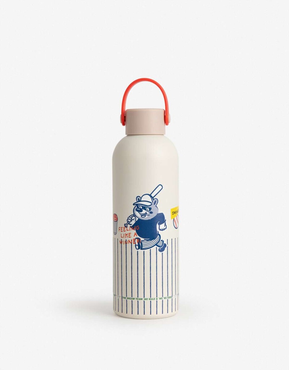 Botella Térmica Estampada - Combinacion Tricolor 