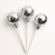Topper Bola de Espejo x12 Plateado