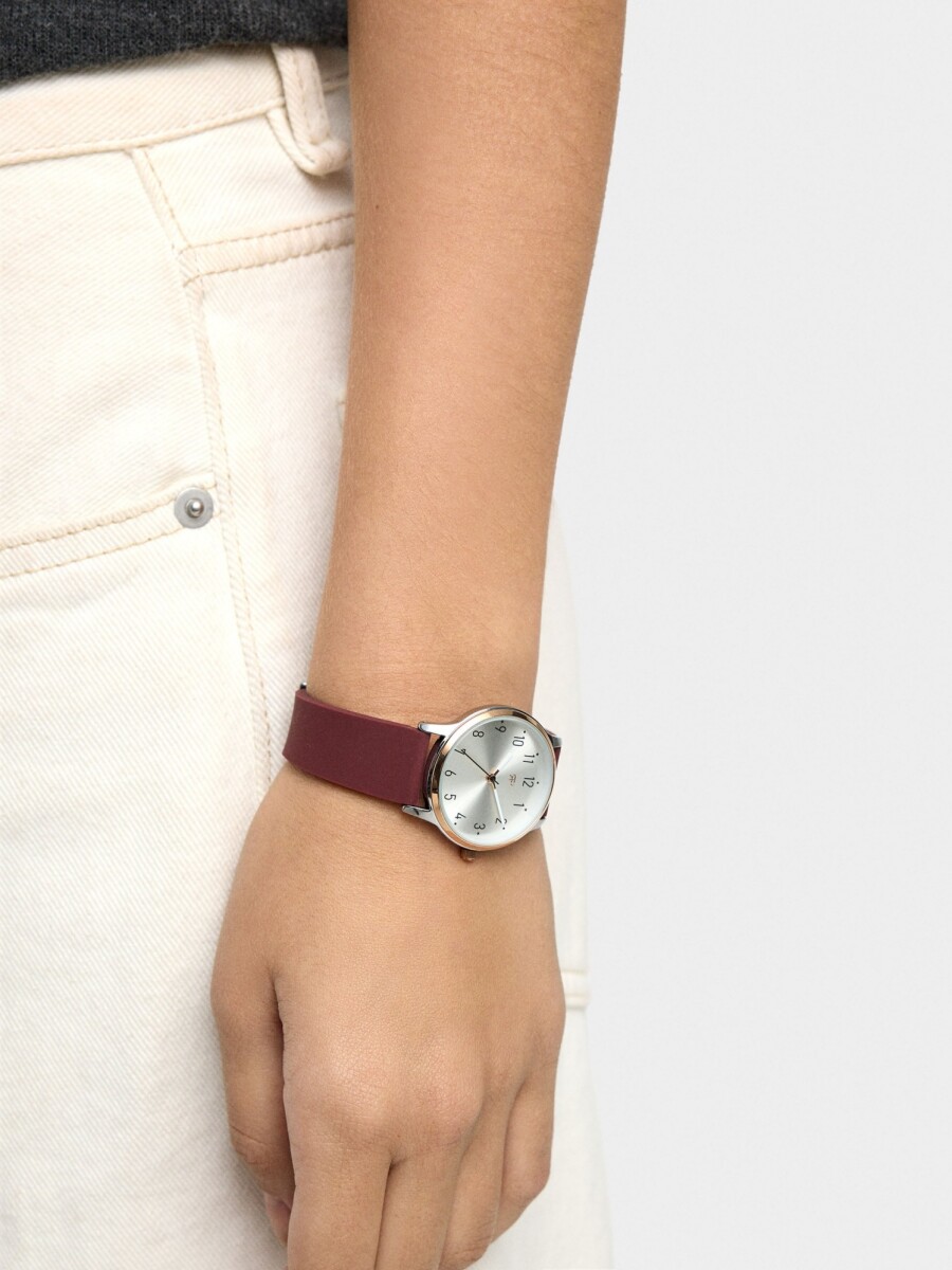 Reloj Correa De Silicona burdeos