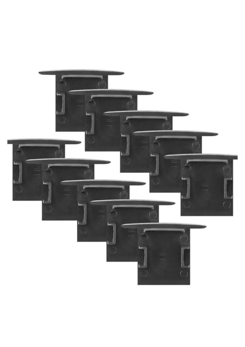 KIT 10 TAPAS P/ PERFIL LINE EMB. 36MM NEGRO 