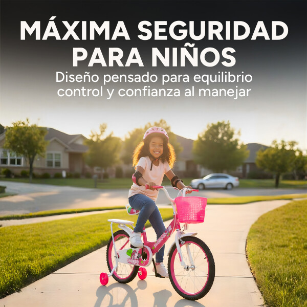 Bicicleta infantil Shengdi Rodado 18 Canasto Parrilla Hadas Color Rosa Oscuro