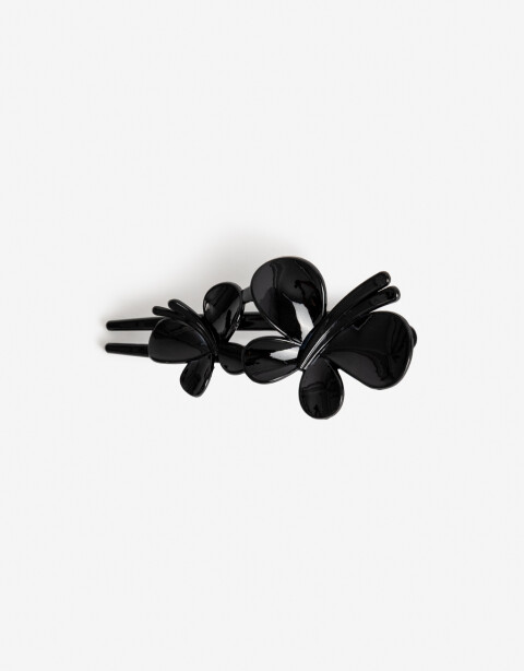 Peinetas y Palitos Carey Palito De Acrílico En Flor - Blanco Nacarado/perlado