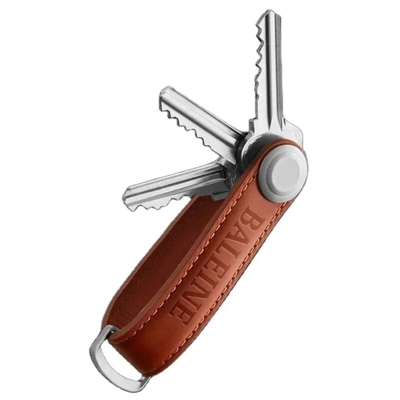 Llavero de Cuero y Aluminio Baleine KeyChain hasta 10 Llaves Light Brown