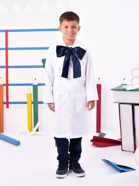 TUNICA ESCOLAR RECTA UNISEX BLANCO