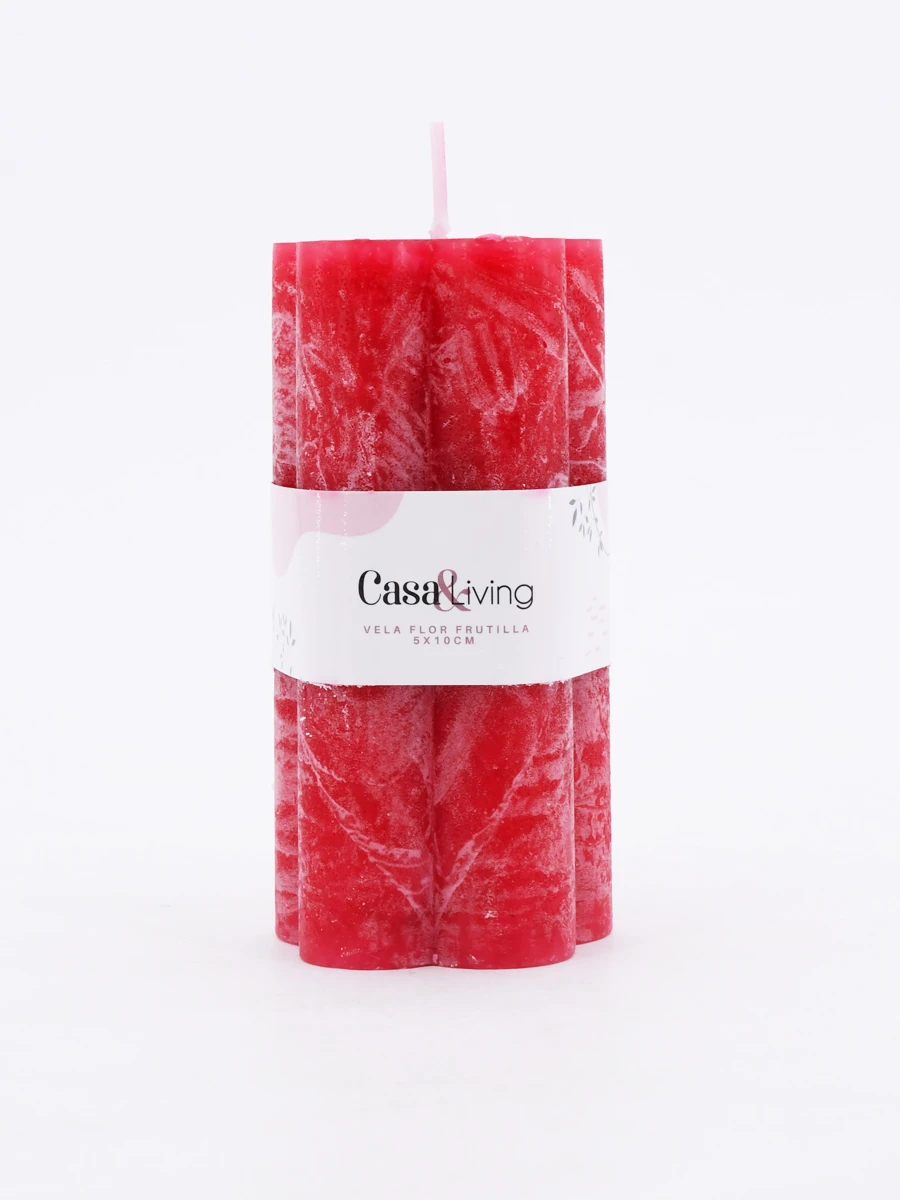 VELA FLOR FRUTILLA - ROJO 