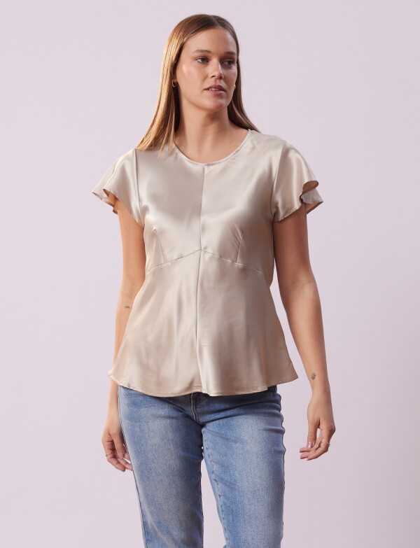 Blusa Satén BEIGE