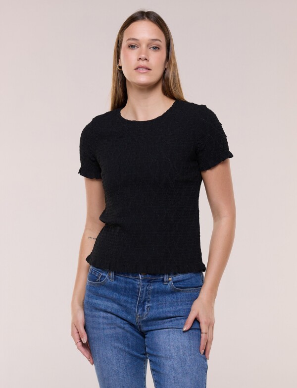 Blusa Smocked NEGRO