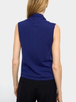 Chaleco De Punto Mezcla De Lana azul