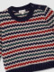 Jersey Cuello Caja De Intarsia Blanco Roto