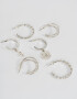 Aros Argollas Set Bañada en Plata Aros Argollas Set Bañada En Plata - Plateado
