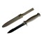 Cuchillo militar Cobra en polímero, hoja dentada Caqui