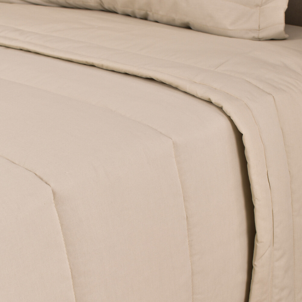 Edredón 200 Hilos 290x240 Col. Basic Beige Full- Queen