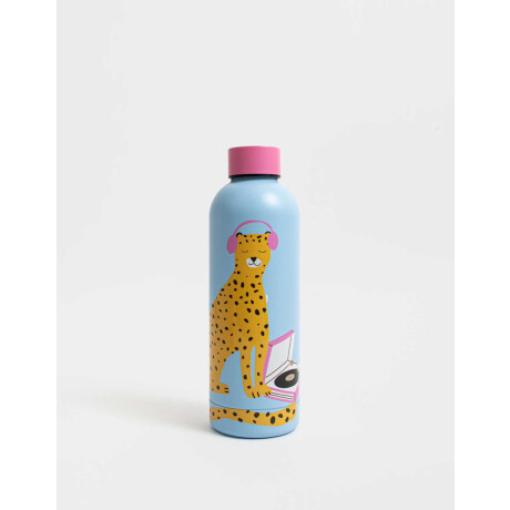 Botella De Acero Inoxidable De 500 Ml Azul Celeste