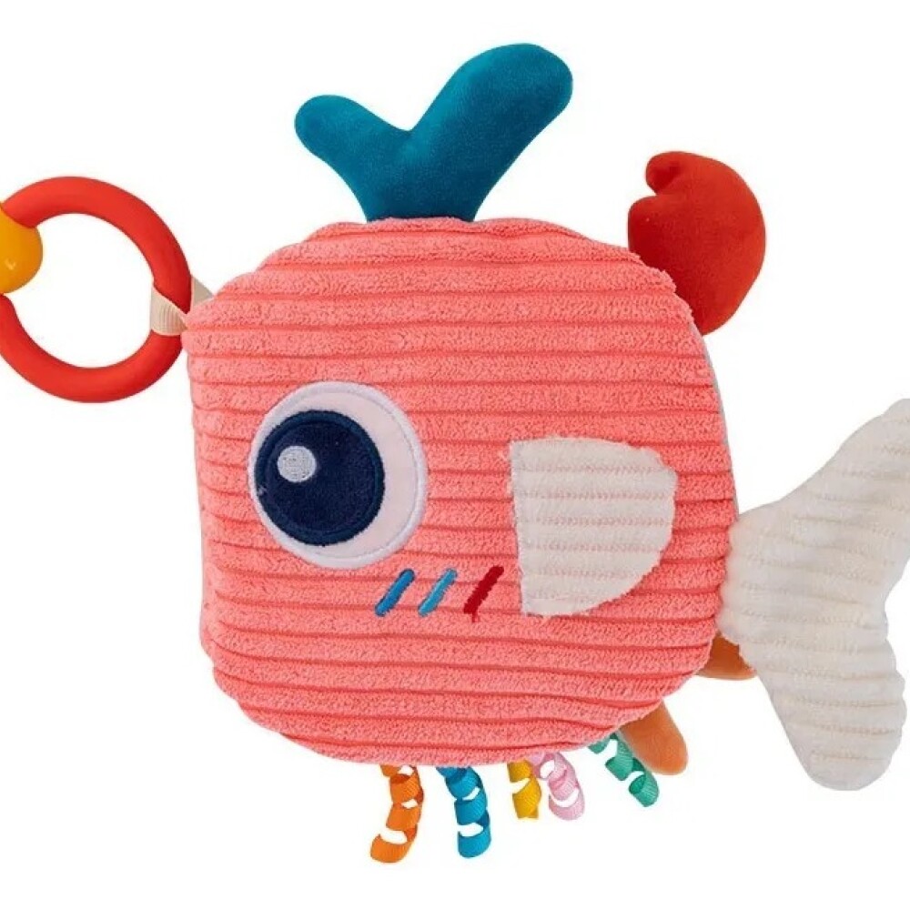 Libro tela textura animales SOFT rosa pez