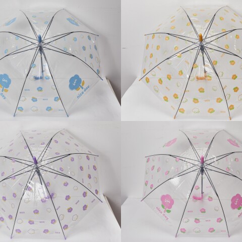 HERMOSO PARAGUAS CON FLORES Y ASA EN FORMA DE J HERMOSO PARAGUAS CON FLORES Y ASA EN FORMA DE J