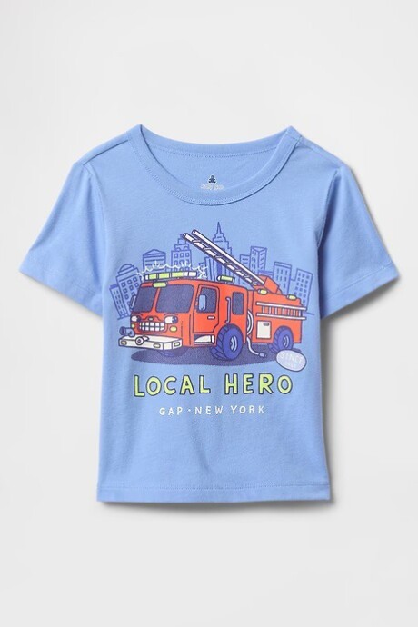 Remera Gràfico Toddler Niño Shirting Blue