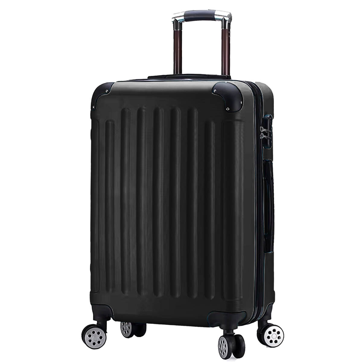 Valija Rígida 20'' Resistente Impermeable 4 Ruedas - Negro1 