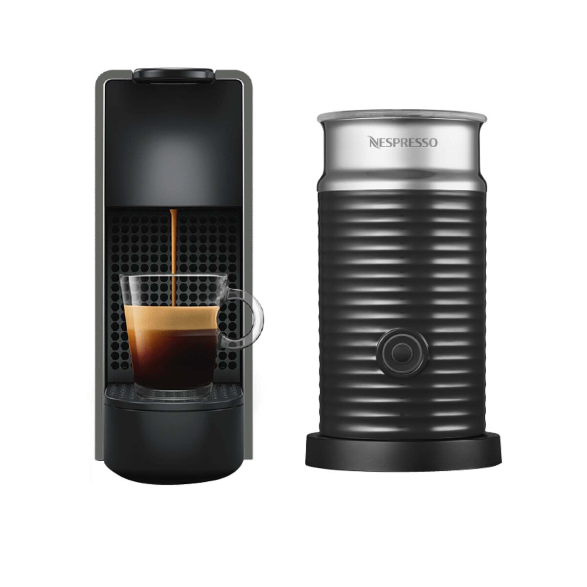 CAFETERA NESPRESSO - ACERO GRIS ESSENZAC30 AEROCCINOBLACK ESSZCGAERO 