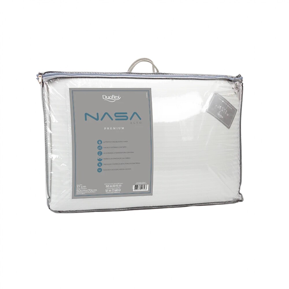 Almohada Nasa Duoflex - Viscoelástica NS1125 Premium Blanco Almohada Nasa Duoflex - Viscoelástica NS1125 Premium Blanco