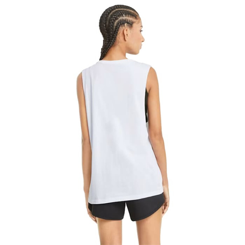 Musculosa Puma Cut Off Logo de Mujer - 586864 02 Blanco