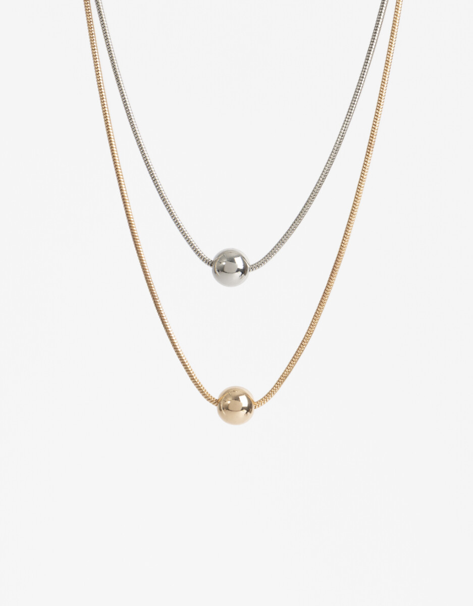 Collares Cortos Metal - Dorado 