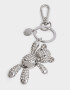 Llavero Metal Llavero Y Charm Teddy Strass - Plateado