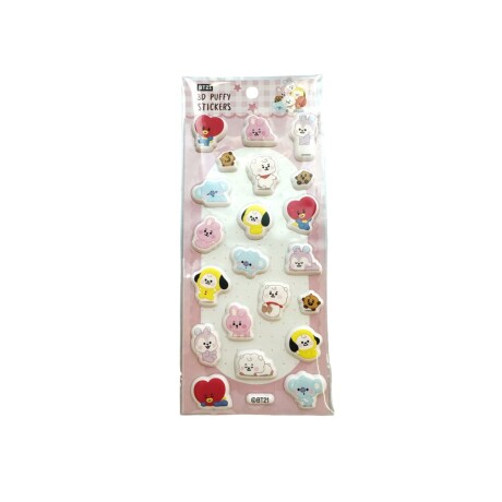 Stickers puffy BT21 baby rosa