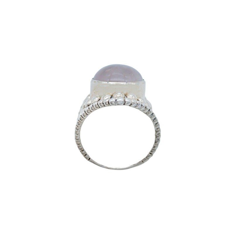 Anillo Circulo-Plata 925-Piedra Cuarzo rosa-AN3933 conpiedra