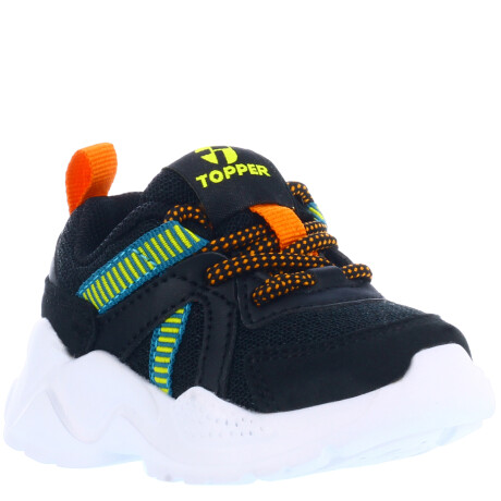 Championes Infantiles Topper Chalpa Bebe Negro - Verde - Anaranjado