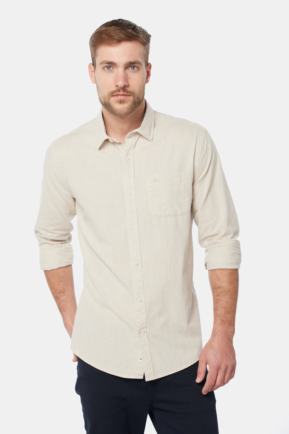 CAMISA DE LINO Beige