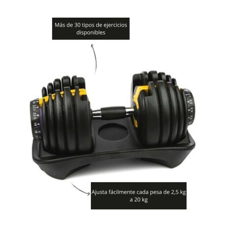 Mancuerna ajustable de 2.5 a 20kg Best Negro