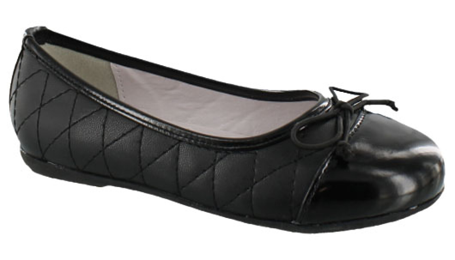 Ballerinas Infantiles Croco Kids con Puntera - Negro 