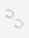 Aros Argollas Metal Argollas De Metal Bañado En Plata - Plateado
