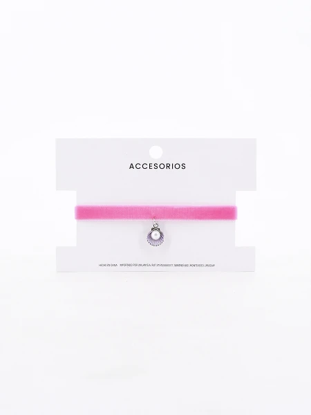 COLLAR PIERA ROSADO