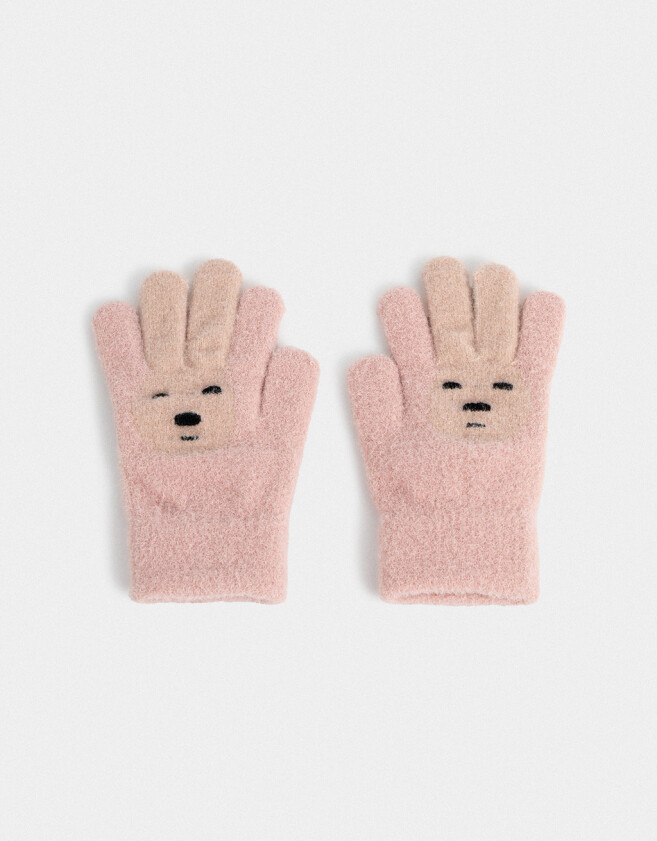 Guantes Infantiles Animalito Guantes - Rosa Claro