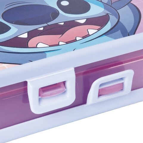 Cartuchera Plástica Stitch con 2 Compartimientos U